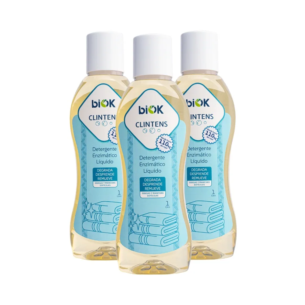 Kit 3 piezas- Detergente enzimático líquido para textiles – 1 litro