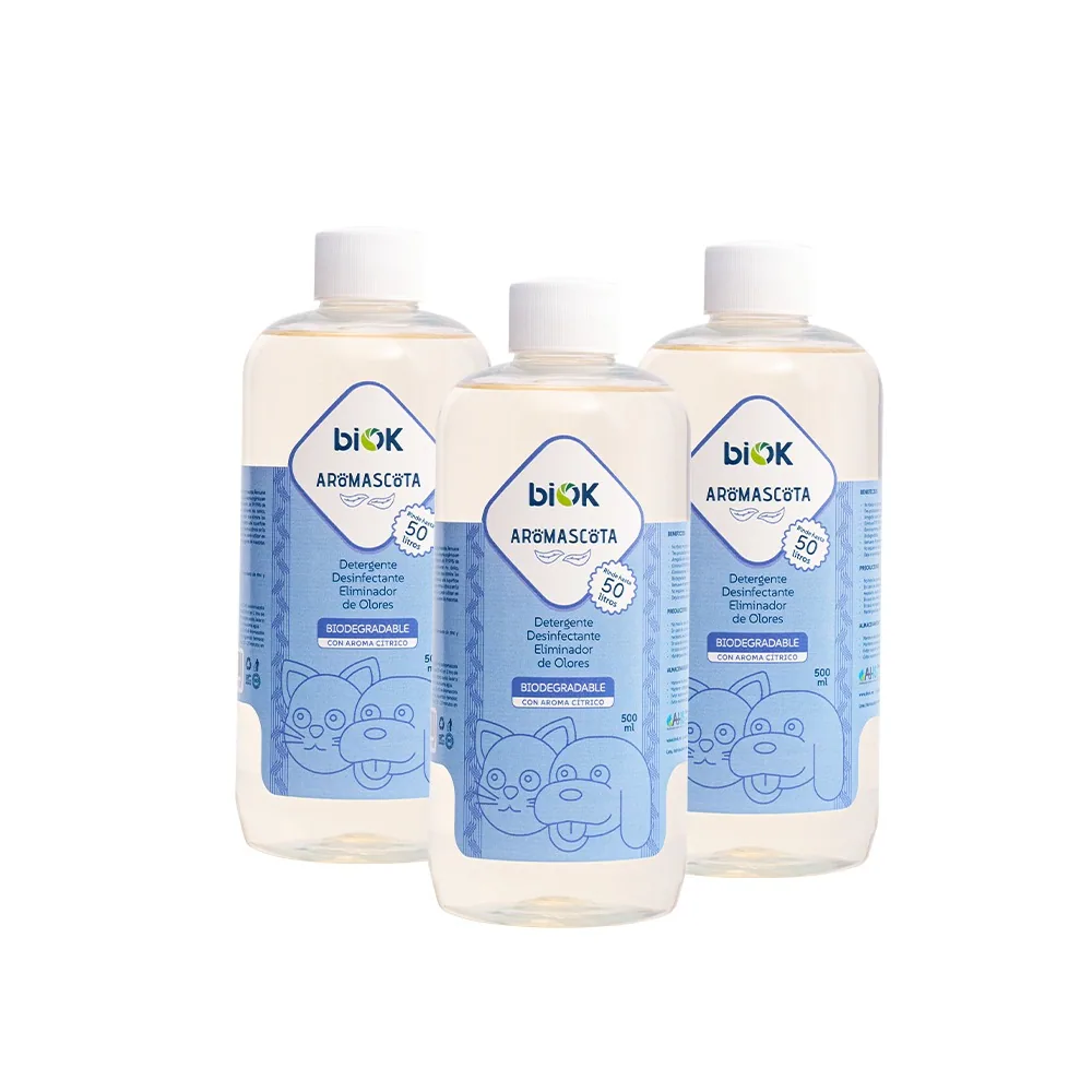 Kit – 3piezas – Detergente Eliminador De Olores Para Tu Mascota 500 ml