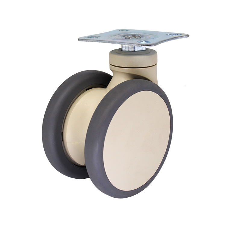 Rodaja gemela TPR con placa superior — 3", 4" y 5"